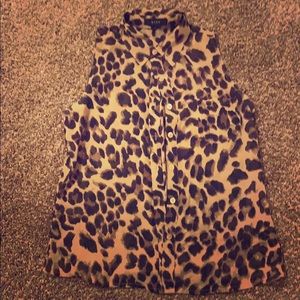 Cheetah print tank top
